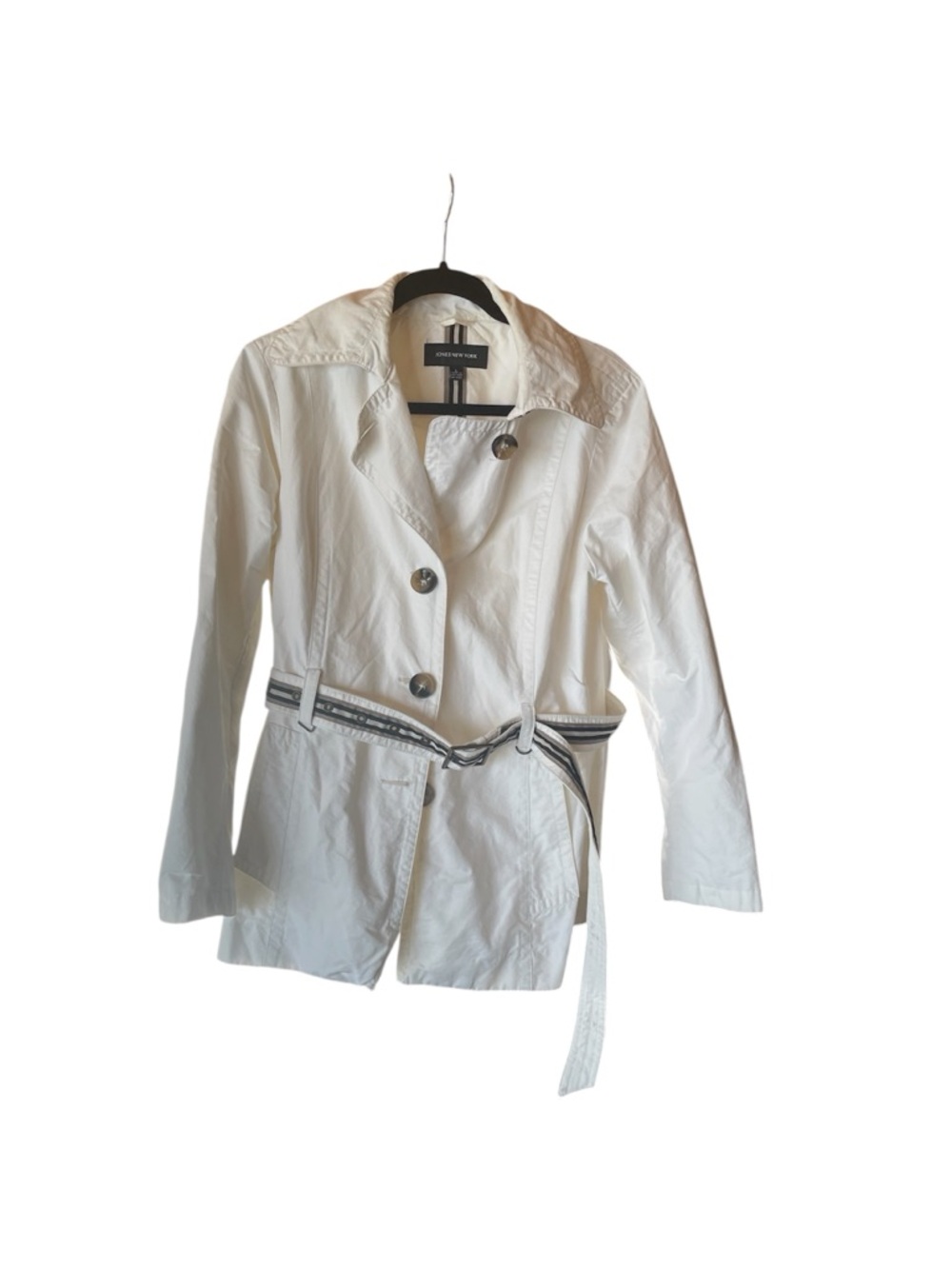Vintage Jones New York White Belted Trench Coat